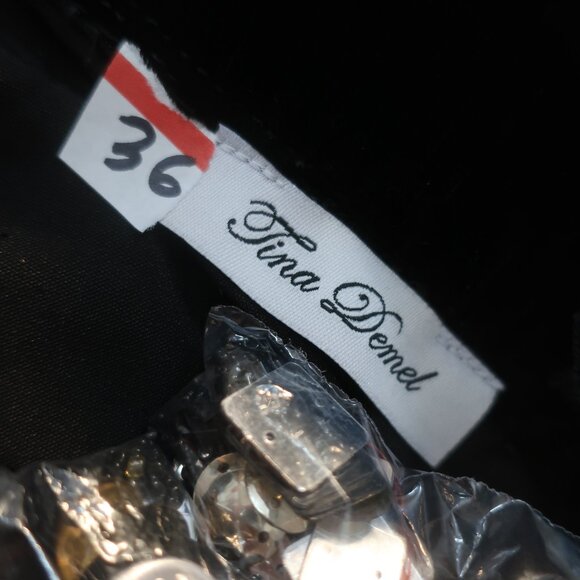 NWT Tina Demel Black Velvet Mirrored Embellished Peter Pan Collar Capelet OS - Picture 14 of 14